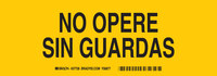 imagen de Brady B-302 Poliéster Rectángulo Cartel de seguridad del equipo Amarillo - 10 pulg. Ancho x 3.5 pulg. Altura - Idioma Español - 37728