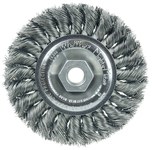 imagen de Weiler 13105 Wheel Brush - 4 in Dia - Knotted - Standard Twist Steel Bristle