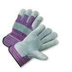 imagen de West Chester 558 Blue/Red Split Cowhide Leather Work Gloves - Wing Thumb - 9 in Length - 558L