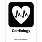 imagen de Brady B-555 Aluminio Rectángulo Cartel de cardiología Blanco - 7 pulg. Ancho x 10 pulg. Altura - 142417