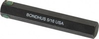 imagen de Bondhus ProHold 5/16 in Hex Bit Driver Bit 33213 - Protanium Steel - 2 in Length