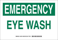 imagen de Brady B-302 Poliéster Rectángulo Cartel de lavado de ojos - 10 pulg. Ancho x 7 pulg. Altura - Laminado - 83726