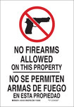 imagen de Brady B-401 Poliesterino de alto impacto Rectángulo Cartel de control de armas Blanco - 10 pulg. Ancho x 14 pulg. Altura - Idioma Inglés/Español - 124131