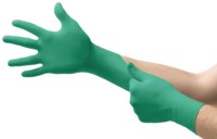 imagen de Ansell TouchNTuff TNT™ 92-600 Green 9.5-10 (XL) Powder Free Disposable Gloves - Food Grade - 9 1/2 in Length - Smooth Finish - 5.5 mil Thick - 585837