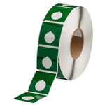 imagen de Brady THTEP-170-593-.5GN Rollo de etiquetas troqueladas para impresoras - 2.4 pulg. x 2.4 pulg. - Poliéster - Verde - B-593