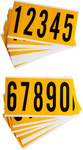 imagen de Brady 1560-# KIT Kit de etiquetas de números - 0 a 9 - Negro sobre amarillo - 1 3/4 pulg. x 5 pulg.