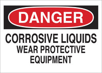 imagen de Brady B-302 Poliéster Rectángulo Señal de advertencia química Blanco - 10 pulg. Ancho x 7 pulg. Altura - Laminado - 84371