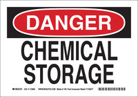 imagen de Brady B-563 Polipropileno de alta densidad Rectángulo Señal de almacenamiento de productos químicos Blanco - 10 pulg. Ancho x 7 pulg. Altura - 116148