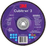 imagen de 3M Cubitron 3 Cut and Grind Wheel 88992 - Type 27 (Depressed Center) - 7 in - Precision Shaped Ceramic Aluminum Oxide - 36+