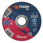 imagen de Weiler Tiger Disco de corte y esmerilado 57101 - 4.5 pulg. - Óxido de aluminio - 30 - S