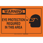 imagen de Brady B-401 Poliestireno Rectángulo Cartel de PPE Naranja - 10 pulg. Ancho x 7 pulg. Altura - 21790