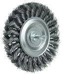 imagen de Weiler 17689 Wheel Brush - 4 in Dia - Knotted - Standard Twist Steel Bristle