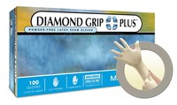 imagen de Microflex Diamond Grip Plus DGP-350 Tostado Grande Látex Guantes desechables - Grado Examen médico - acabado Áspero - Longitud 9 pulg. - 769799-14004