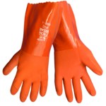 imagen de Global Glove Frogwear 8620 Naranja Grande PVC Apoyado Guantes resistentes a productos químicos - acabado Áspero - Longitud 12 pulg. - 8620 lg