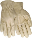 imagen de Red Steer 1660 White Large Grain Pigskin Leather Driver's Gloves - Keystone Thumb - 1660-L