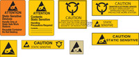 imagen de Brady SL-7 Black on Yellow Rectangle Paper Static Warning Label - 2 in Width - 2 in Height - B-121
