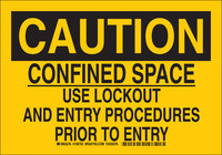 imagen de Brady B-555 Aluminio Rectángulo Letrero de espacio restringido Amarillo - 10 pulg. Ancho x 7 pulg. Altura - 126750
