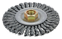 imagen de Dynabrade 78809 Wheel Brush - 4 in Dia - Knotted - Stringer Bead Steel Bristle