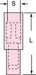 imagen de 3M Scotchlok MNG18-180DFIK-A Rojo Unido Nailon Terminal de desconexión rápida embutido - Longitud 1 pulg. - 98084