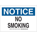 imagen de Brady Prinzing B-401 Poliestireno Rectángulo Letrero de no fumar Blanco - 14 pulg. Ancho x 10 pulg. Altura - 46933