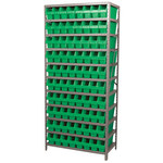 imagen de Akro-mils Shelfmax Sistema de estantería fijo AS1879048 - Acero - 11 estantes - 80 gavetas - AS1879048 GREEN
