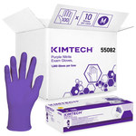 imagen de Kimtech Purple Medium Disposable Gloves - Medical Exam Grade - 9 in Length - Rough Finish - 6 Mil Thick - 55082