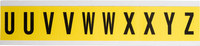 imagen de Brady 34342 Kit de etiquetas de letras - U a Z - Negro sobre amarillo - 7/8 pulg. x 1 1/2 pulg.