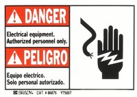 imagen de Brady 86876 Rectángulo Poliéster Etiqueta de peligro eléctrico - B-302