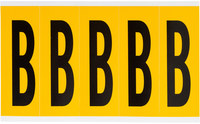 imagen de Brady B1560- Etiqueta en forma de letra - B - Negro sobre amarillo - 1 3/4 pulg. x 5 pulg. - B-946