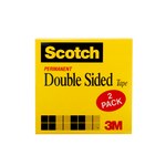 imagen de 3M Scotch 665-2PK Transparente Cinta de oficina - 1/2 pulg. Anchura x 25 yarda Longitud - Doble cara Adhesiva - 96898