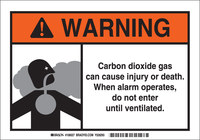 imagen de Brady B-555 Aluminum Rectangle White Chemical Warning Sign - 10 in Width x 7 in Height - 106027