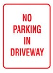 imagen de Brady Aluminio Rectángulo Cartel de información, restricción y permiso de estacionamiento Blanco - 12 pulg. Ancho x 18 pulg. Altura - 103733
