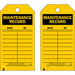 imagen de Brady 86445 Negro sobre amarillo Poliéster/papel Etiqueta de mantenimiento - Ancho 3 pulg. - Altura 5 3/4 pulg. - B-837