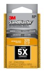 imagen de 3M SandBlaster 50673 Esponja de lijado - 2 1/2 pulg. x 3 3/4 pulg. - 320 - Óxido de aluminio