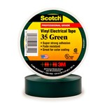 imagen de 3M Scotch 35-GREEN-3/4 Green PVC Insulating Tape - 3/4 in x 66 ft - 0.75 in Wide - 7 mil Thick - 10851