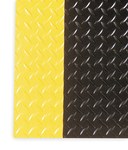 imagen de Notrax Diamond Top Interlock Anti-Fatigue Mat 545 36 X 31 BKYL END - 36 in x 31 in, Rubber - Diamond-Plate - Black/Yellow
