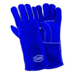 imagen de West Chester 9041 Blue Large Split Cowhide Welding Glove - Wing Thumb - 14 in Length - 9041/L