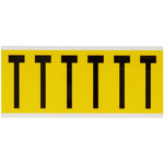 imagen de Brady 3450-T Etiqueta en forma de letra - T - Negro sobre amarillo - 1 1/2 pulg. x 3 1/2 pulg. - B-498
