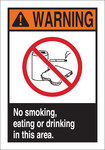 imagen de Brady B-401 Poliesterino de alto impacto Rectángulo Cartel de comida, bebida y área de fumadores Blanco - 10 pulg. Ancho x 14 pulg. Altura - 45096
