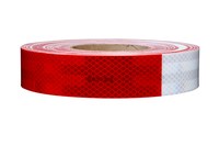 imagen de 3M Diamond Grade 983-326 ES Red / White Reflective Conspicuity Tape - 2 in Width x 150 ft Length - 0.014 to 0.018 in Thick - 30864