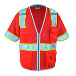 imagen de ML Kishigo 1750 Camisa de alta visibilidad 1750 MD - Mediano - Malla 100% Poliéster - Rojo fluorescente - ANSI clase 3 - mlk 1750 md