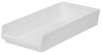 imagen de Akro-mils 292 cu in Blanco Polímero de grado industrial Estante Contenedor de almacenamiento - longitud 17 7/8 pulg. - Ancho 11 1/8 pulg. - Altura 4 pulg. - Compartimientos 1 - 30178 WHITE