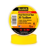 imagen de 3M Scotch 35-YELLOW-1/2 Yellow PVC Insulating Tape - 1/2 in x 20 ft - 0.5 in Wide - 7 mil Thick - 10257