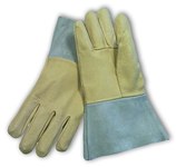imagen de PIP 75-320 Gray/Tan XL Grain, Split Cowhide, Pigskin Welding Glove - Straight Thumb - 12.5 in Length - 75-320/XL