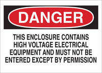 imagen de Brady B-401 Poliestireno Rectángulo Cartel de seguridad eléctrica Blanco - 10 pulg. Ancho x 7 pulg. Altura - 22127