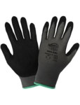 imagen de Global Glove Tsunami Grip Gray/Black Large Nylon Work Gloves - Nitrile Palm & Fingertips Coating - 500G-T
