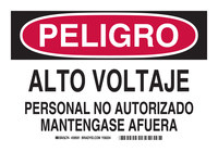 imagen de Brady B-120 Poliéster reforzado con fibra de vidrio Rectángulo Cartel de seguridad eléctrica - 10 pulg. Ancho x 7 pulg. Altura - Idioma Inglés/Español - 39591