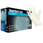 imagen de Sempermed SemperGuard INDPFT White Large Powder Free Disposable Gloves - Industrial Grade - Rough Finish - INDPFT104
