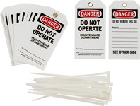 imagen de Brady 76180 Negro/Rojo sobre blanco Poliéster Etiqueta de seguridad del equipo - Ancho 3 pulg. - Altura 5 3/4 pulg. - B-851