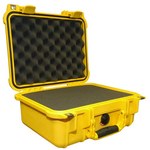 imagen de Pelican 1400 WL/WF Yellow Protective Hard Case, Polypropylene, Polyurethane Foam Padding, 13.37 in x 11.62 in - 14003
